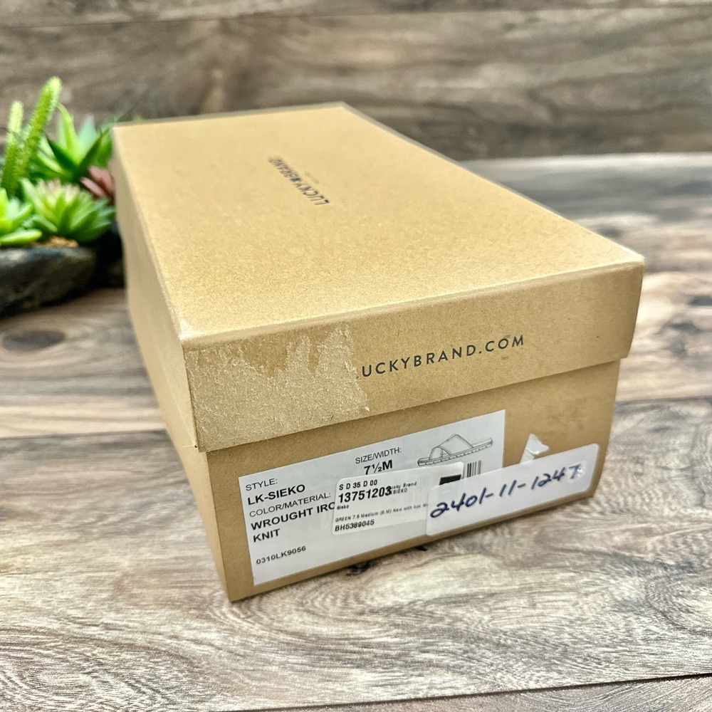 NIB Lucky Brand Sieko 7.5M Knit Woven Slip On Platform Slide Sandals - Picture 11 of 11
